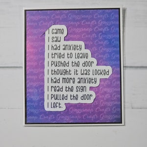 Anxiety Holographic Sticker