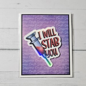 Stabby Nurse Holographic Sticker