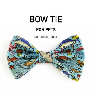 Pet Bow Tie - Sewing Pattern - PDF - Step by step guide - Dog Bow Tie - 1 Size