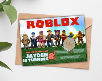 Roblox Birthday Invitation Download | Roblox Invite | Roblox Party | Customizable | Roblox Template | Kids Party Invite | Editable Template
