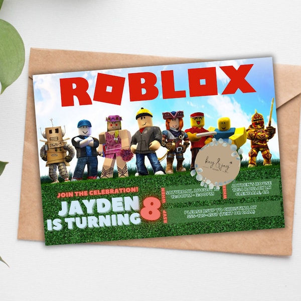 Roblox Birthday Invitation Download | Roblox Invite | Roblox Party | Customizable | Roblox Template | Kids Party Invite | Editable Template