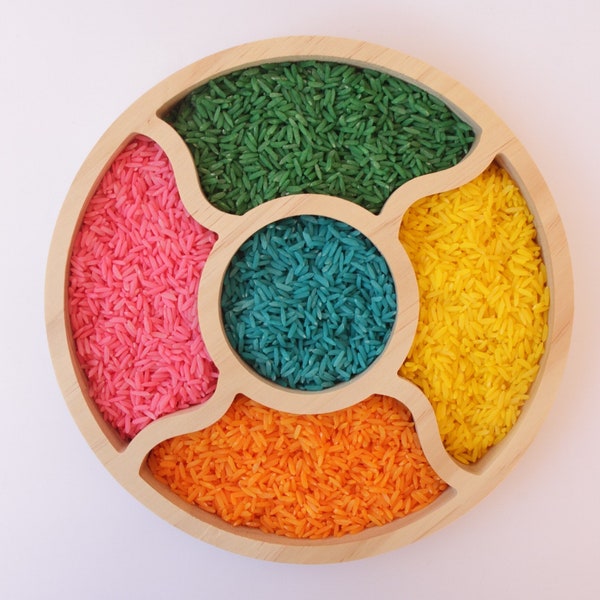 Colored Rice Sensory Filler, Sensory Bin, Sensory Pasta, Sensory Play, Pretend Play, Rainbow Rice, Sensory Rice Filler, Open Ended Toys Play