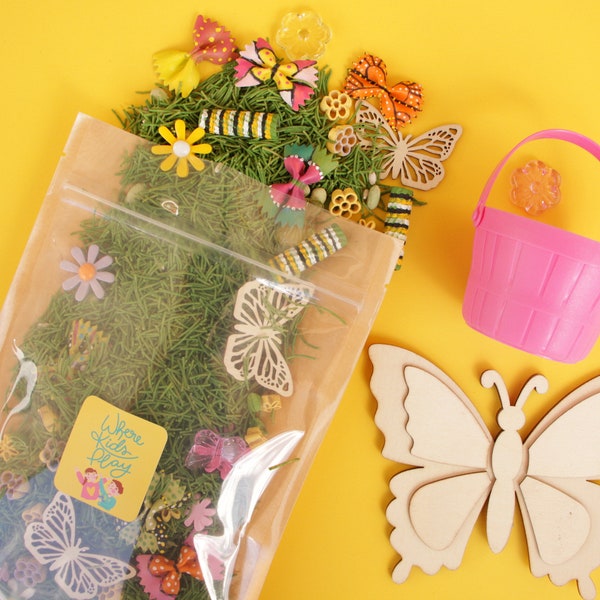 Butterfly Life Cycle Sensory Kit, Butterfly Sensory Bin Kit, Butterfly Toys, Spring Sensory Bin, Spring Sensory Kit, Easter Sensory Bin Kit