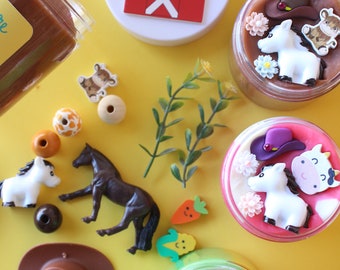Farm Playdough jars