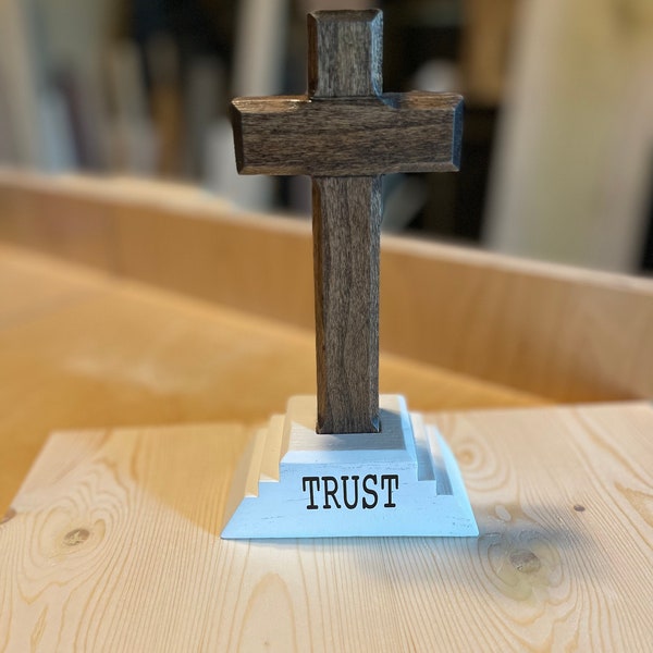 Desk Decor, Desk Cross, Handmade desk cross, Home Decor, Religious Decor, Crucifix