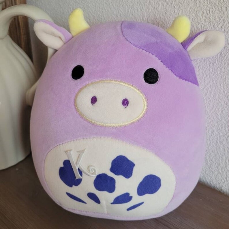 ORIGINAL Squishmallows Kuh lila 20cm personalisiert mit Etsy.de