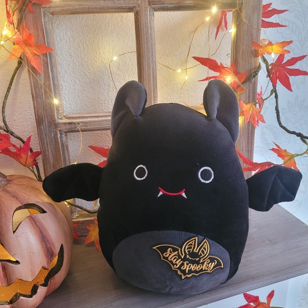 Squishmallow Halloween Fledermaus 20cm Kuscheltier personalisiert, weiches Plüschtier Fledermaus