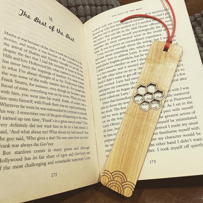 Laser Engraved and Hand Finished Wooden Bookmarks. Etsy