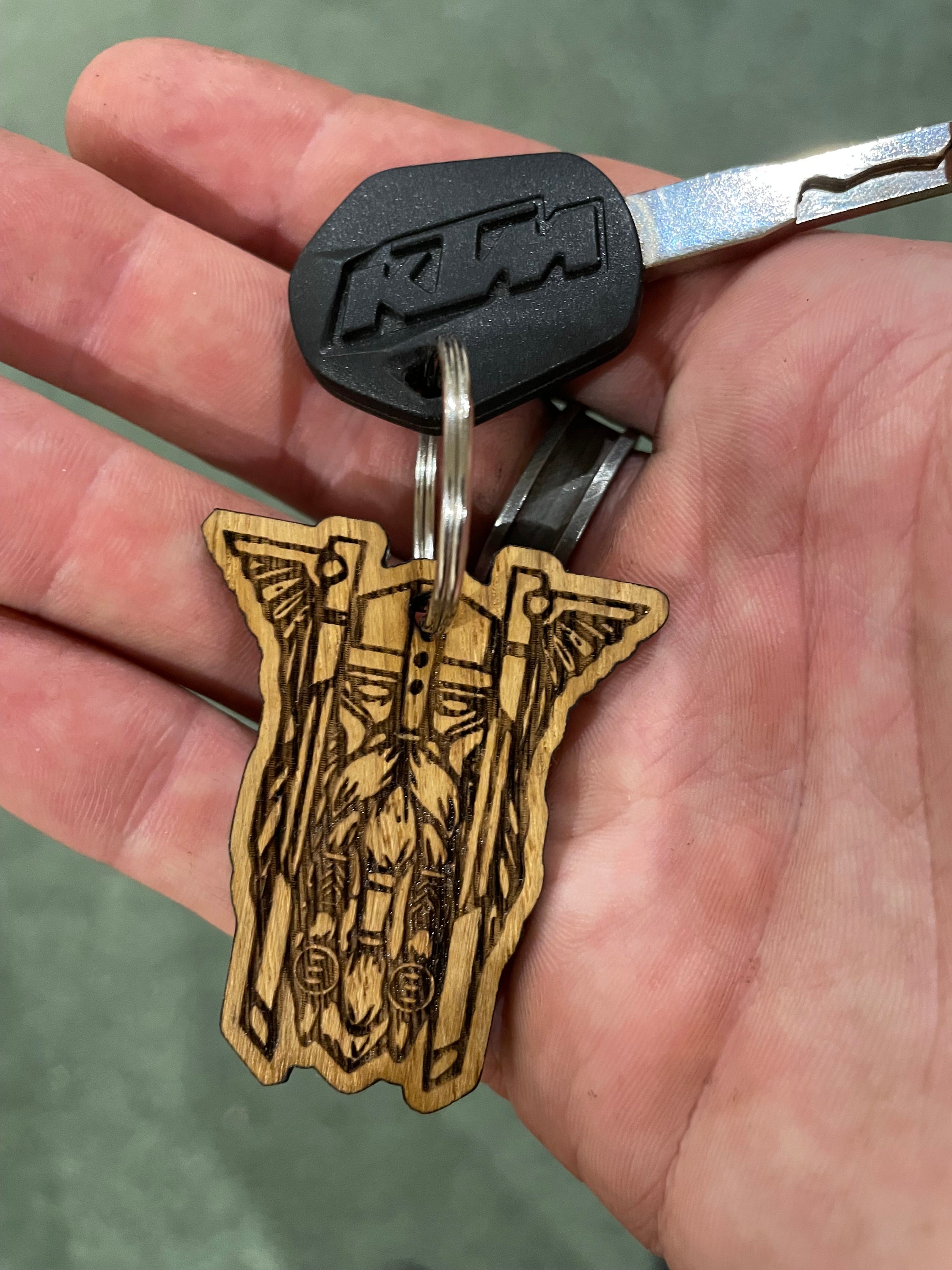 Laser Engraved Thor Norse God. Wooden Keyring From Scottish Oak - Etsy