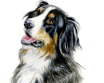 Personalisiertes Tierportrait vom Foto Aquarellbild personalisierbares Tierportrait Original Aquarellmalerei Tierportrait