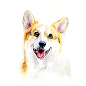 Custom pet portrait from photo  pet portrait Pet portrait watercolor Custom pet portrait Dog portrait memorial Dog portrait pet gift
