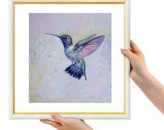 Hummingbird painting original oil colour painting original oil colour painting original handmade collection hummingbird art