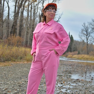 Womens coveralls in pink by Shuggarbhabe. Also available in purple, see other listing. image 1