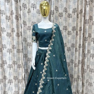Beautiful Green Lehenga Choli For Women Bridesmaids Ready To Wear Lahenga Choli Indian Wedding Party Wear Ghagra Choli Reception,Mehndi Wear