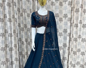 Beautiful Lehenga Choli For Women Traditional Wear Ghagra Choli Bridesmaids Ready To Wear Lahenga Choli Function Wear Lehenga Sangeet Wear