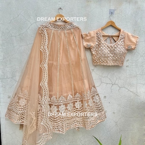 Pretty Peach Lehenga Choli For Women Wedding Party Wear Ready Made Lengha Choli Indian Bridesmaids Wear Ghagra Choli Reception Wear Lahengas
