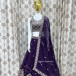 Perfect Purple Lehenga Choli For Women Indian Wedding Party Wear Lahengas Bridesmaids Ready To Wear Ghagra Choli Reception,Sangeet Wear