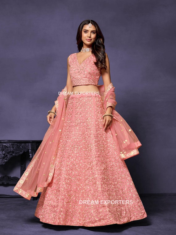 Beautiful Pink Lehenga Choli for Women Wedding Party Wear Lehngha Choli Designer Bridesmaids Lehngas Reception,sangeet Wear Ghaghra Choli - Etsy Beautiful Pink Lehenga Choli for Women Wedding Party Wear Lehngha Choli Designer Bridesmaids Lehngas Reception,sangeet Wear Ghaghra Choli - Etsy