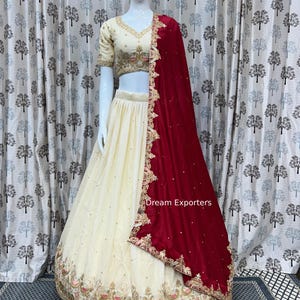 Amazing Off White Lehenga Choli For Women Indian Wedding Party Wear Lahenga Bridesmaids Ready To Wear Ghagra Choli Reception,Sangeet Wear