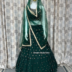 Wonderfull Green Lehenga Choli For Women Indian Wedding Bridal Lengha Choli Designer Partywear Ghagra Choli Bridemaid,Mahendi Lehenga Outfit
