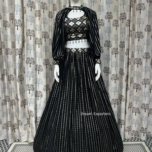 Amazing Black Lehenga Choli For Women Indian Wedding Party Wear Lahengas Bollywood Style Ghgara Choli Function Wear Reception,Sangeet Wear