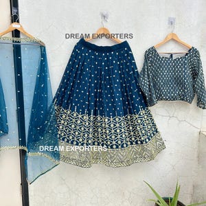 Blue Lehenga Choli For Women Indian Wedding Lengha Choli Bridal Lahanga Choli Party Wear Lengha Ready To Wear Bridesmaids Ghagra Choli