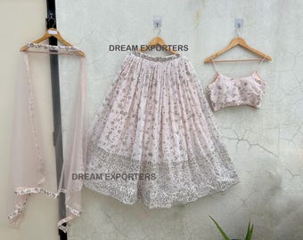 Amazing Light Pink Lehenga Choli For Women Indian Festive Wear Chaniya Choli Wedding Party Wear Designer Lahenga Choli For Her Sangeet Wear