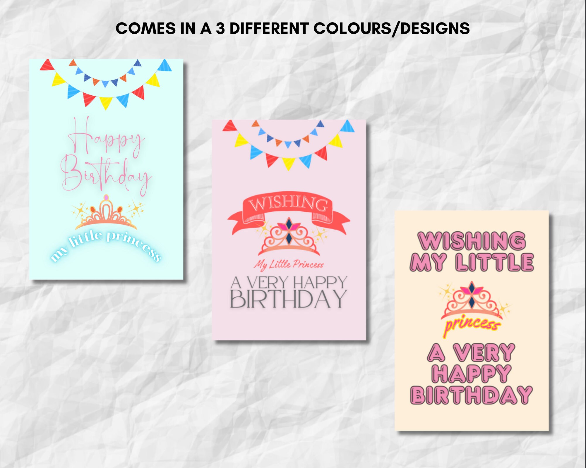 Instant Download Printable Kids Birthday Card Princess - Etsy