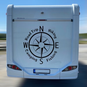 Van Life Kompass Aufkleber Camper Bus Sommer Urlaub Van 45cm x 47,4cm  #A5932
