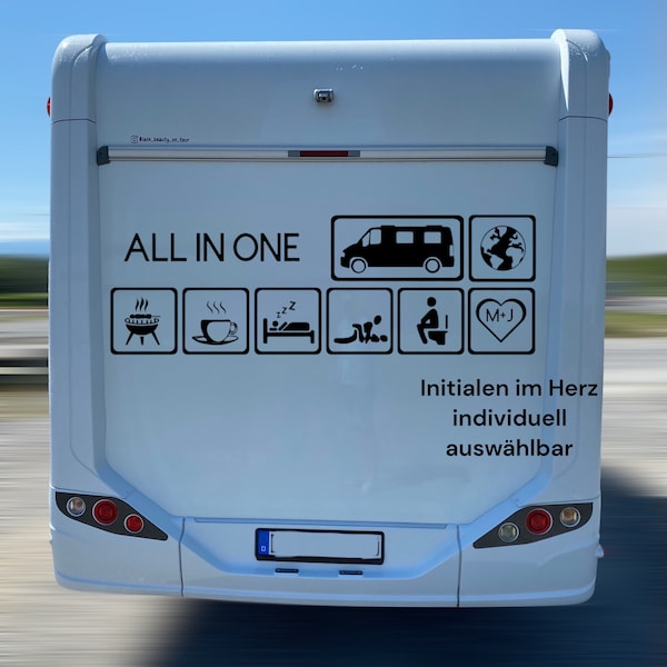 ALL IN ONE - Autocollant camping-car / caravane