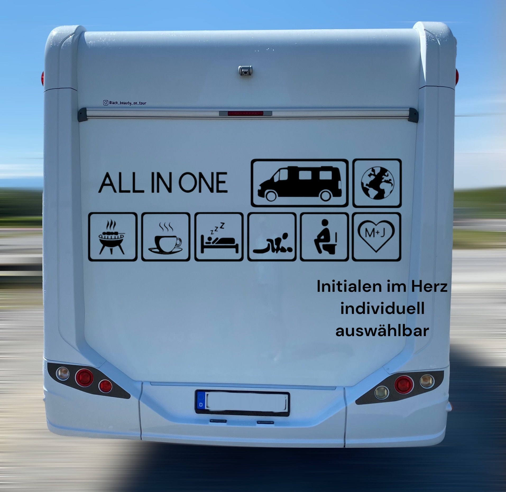 AMA SHOP Behinderten-Aufkleber Für Auto & Wohnwagen – Konturiert, Aus PVC, Verschiedene Größen