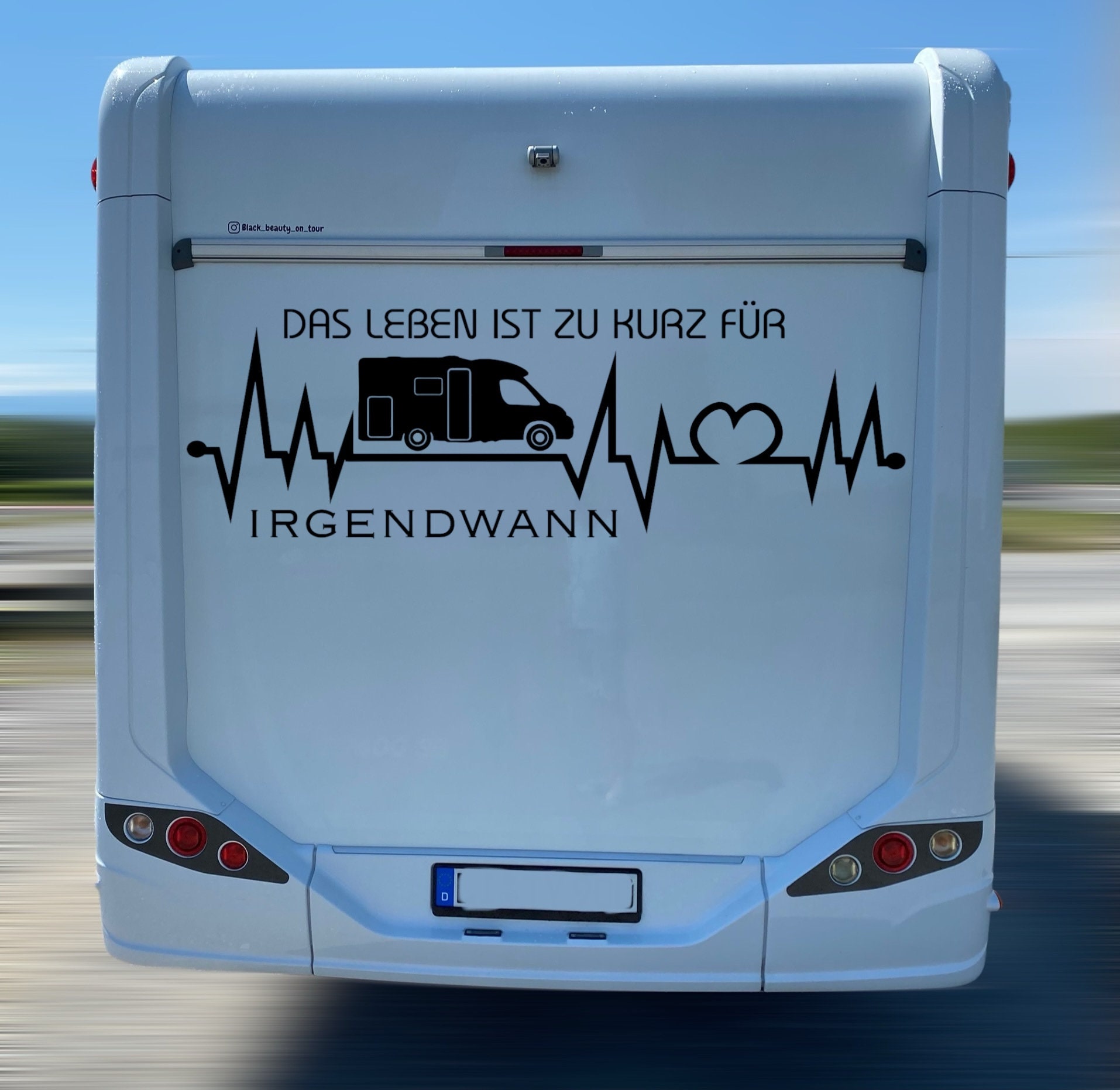 "Life Is Too Short For Someday" Motorhome/Caravan Vinyl Sticker Decal - 40cm, Glossy, Waterproof