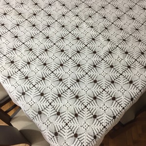 handcrafted lace rectangular tablecloth image 5