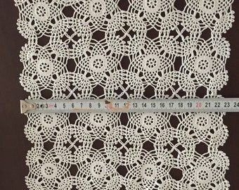 handmade lace white square decor drape