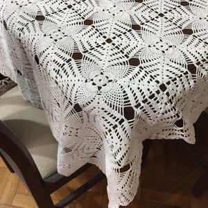 handcrafted lace rectangular tablecloth image 6