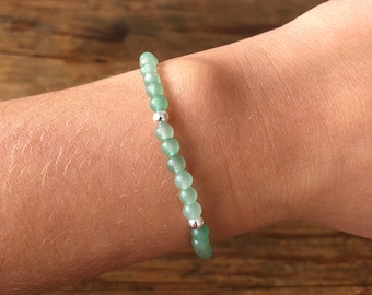 Bracelet en pierres naturelle Aventurine verte fait main