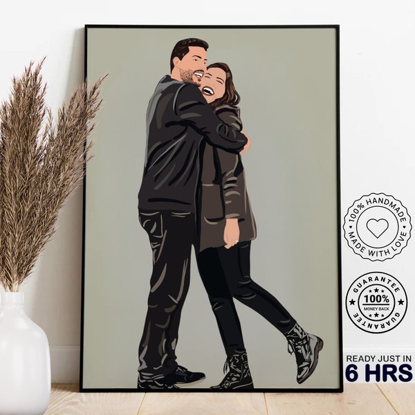 Ritratto senza volto, illustrazione personalizzata, foto personalizzata, illustrazione fotografica, ritratto personalizzato, regalo fidanzato, regalo fidanzata