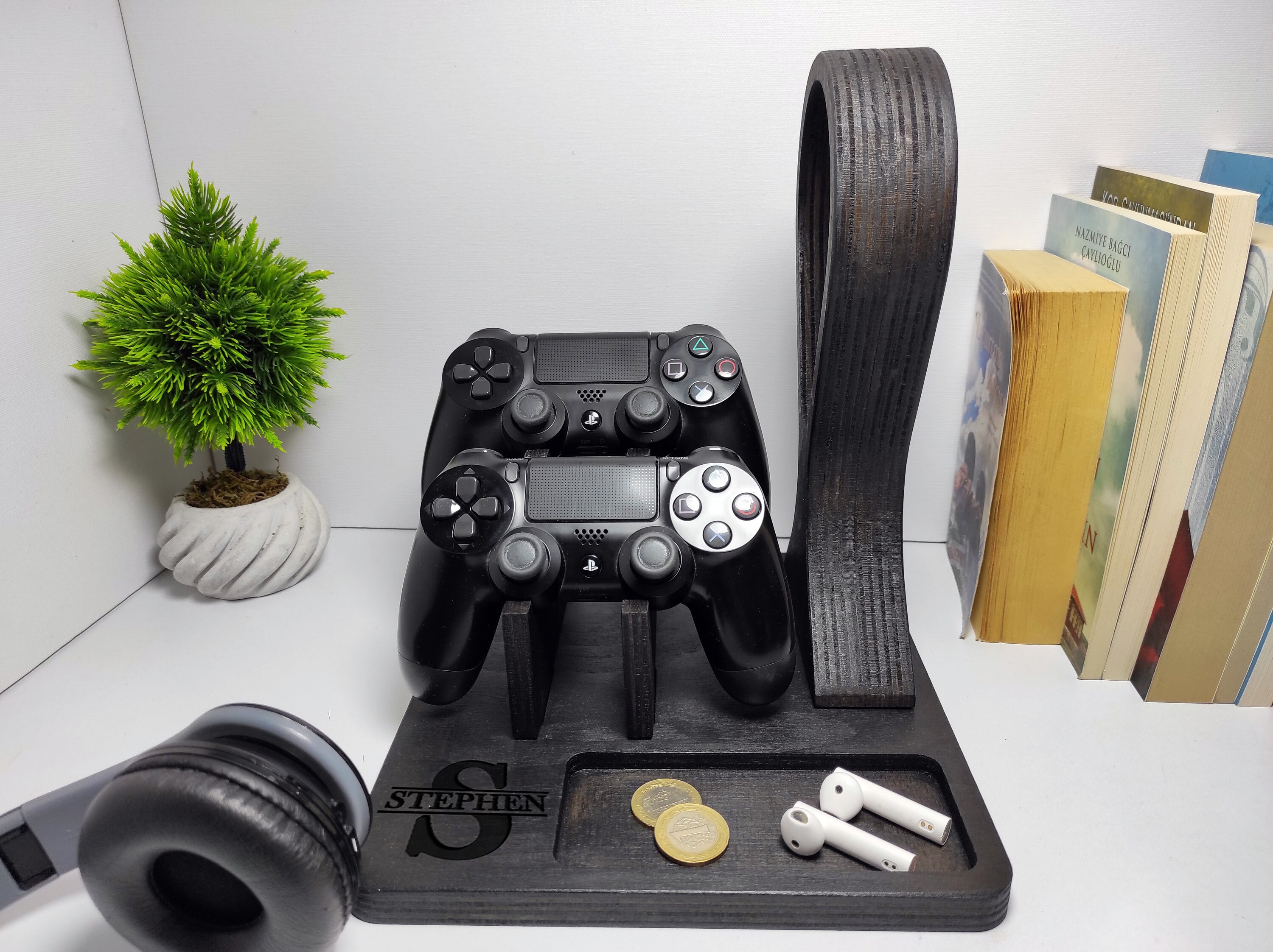 Controller and Headset Controller Stand, Xbox PS5 Gaming Controller