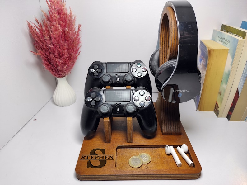 Controller and Headset Controller Stand, Xbox PS5 Gaming Controller