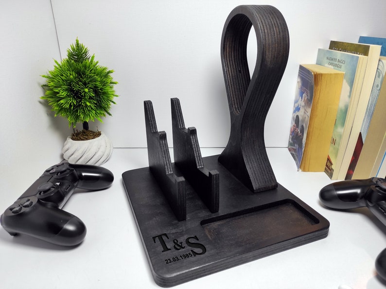 Controller and Headset Controller Stand, Xbox PS5 Gaming Controller