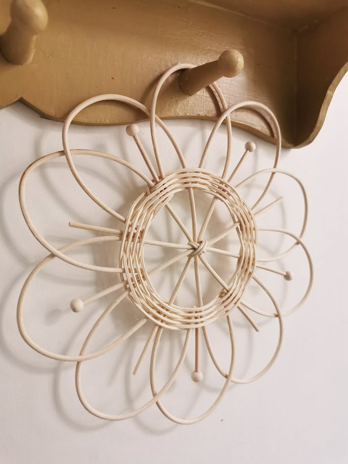 Fleur Decorative en Rotin Marthe