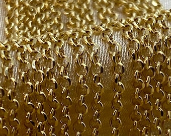 18k Solid Gold Rolo Kettenhalskette - 2 mm