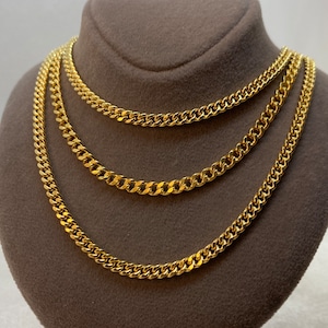 14k GOLD Curb Link Chain Necklace,3.5MM ,14k Gold durable curb, Ladies Gold Chain, 14k Gold Chain, Birthday Gift, Anniversary Gift ,For Her.