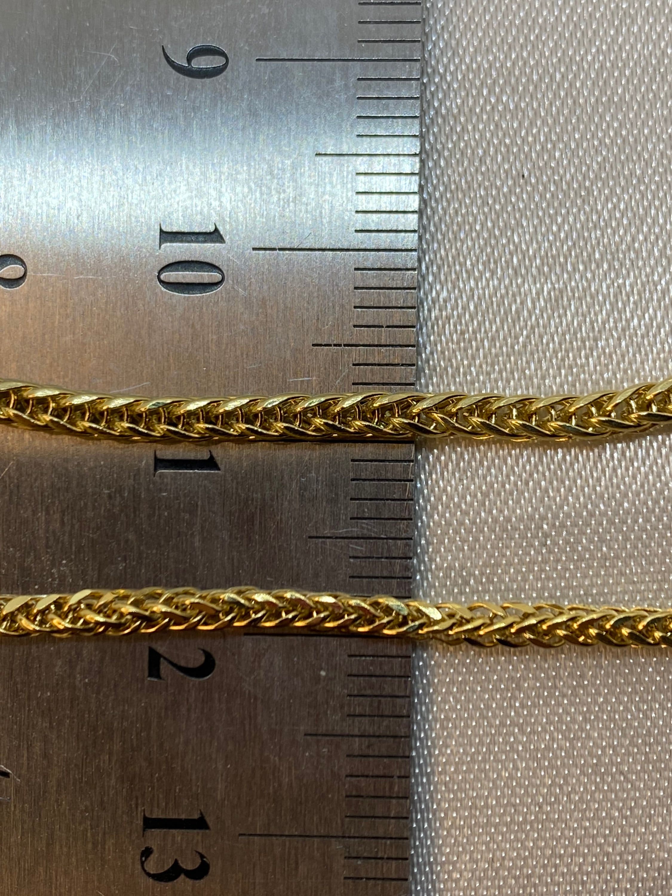 18k Solid Gold Foxtail Chain Foxtail Chain Foxtail Necklace Etsy