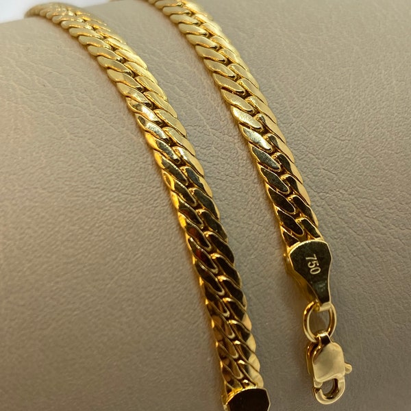 18k Gold Necklace Men Etsy