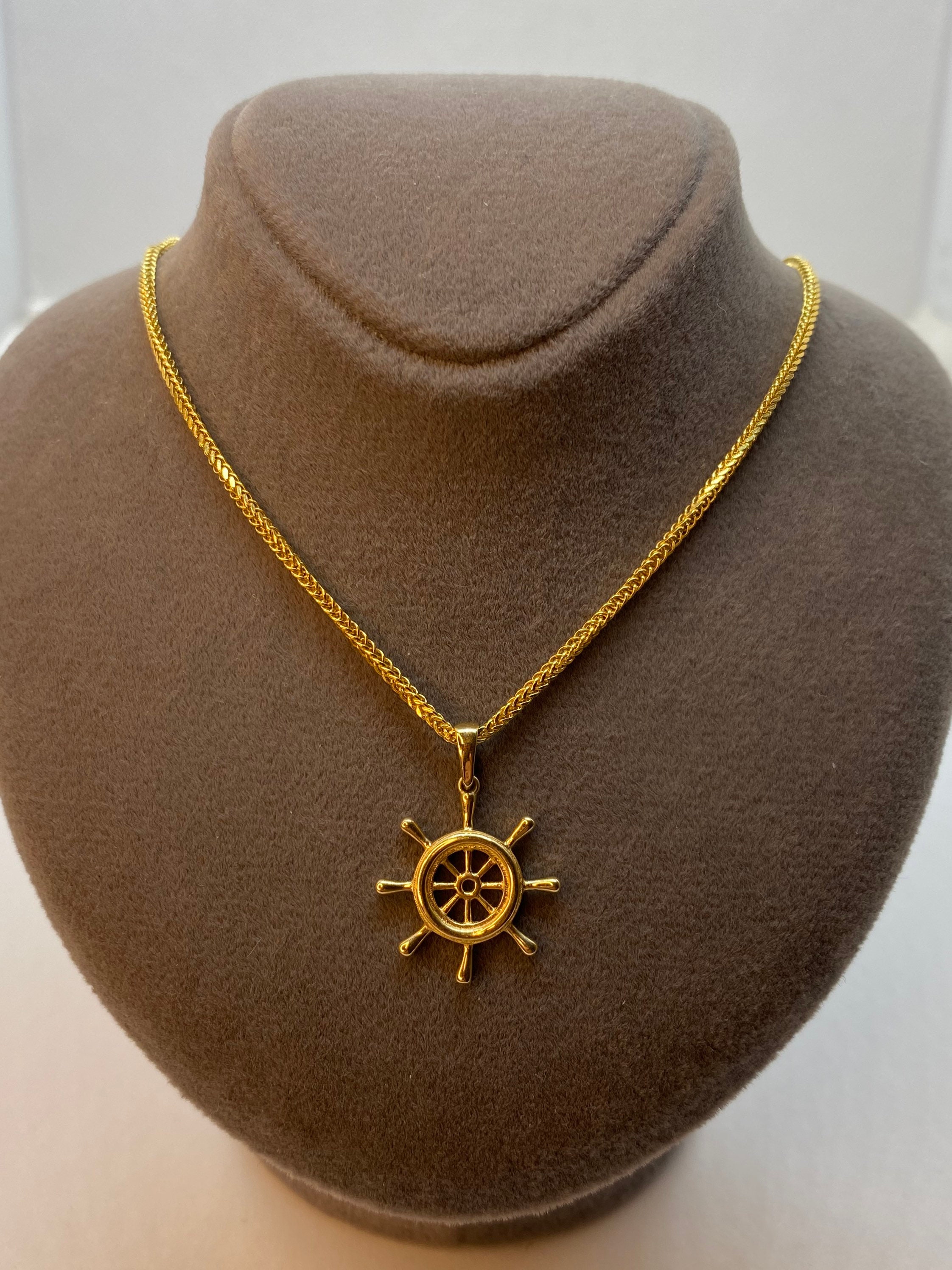 Nautical Gold Chain 14K Gold Nautical Link Rope Chain