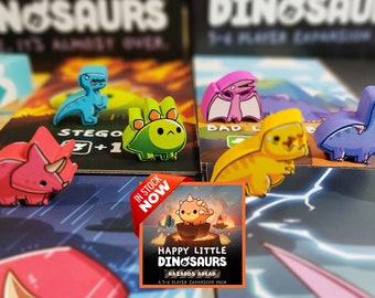 Happy Little Dinosaurs Meeple Sticker Pack (Unofficial Product)