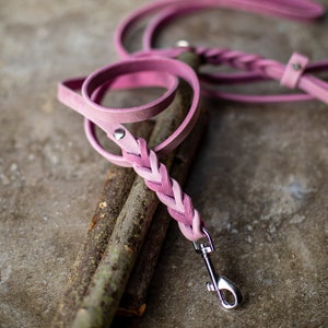 BELLA Premium dog leash made of leather | leather leash | leash | dog leash | lead | 1.90 meters long | fat leather leash | dog leash