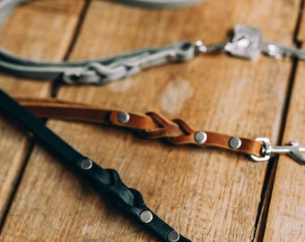 ILMA leather lanyard | Carabiner or key ring | Fat leather | 10 mm wide | great gift | Sustainable | Leather