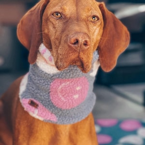 Hundhalsduk med ögla, ögla för hundar, halsvärmare, fleecehundhalsduk